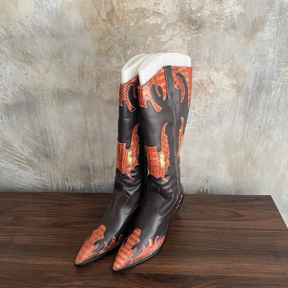 Vintage 90s Martinez Valero Boots - 9.5 - Picture 1 of 13